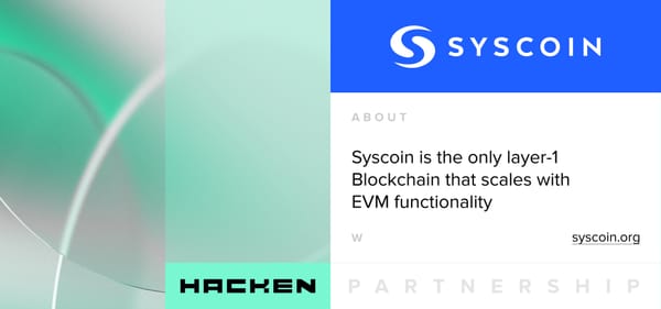 Syscoin partners with Hacken to ensure secure deployment of L2 protocol